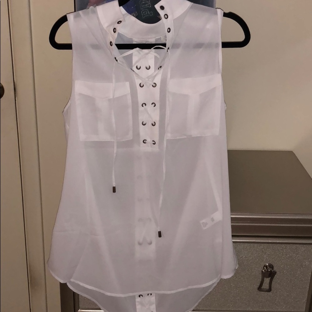 Sheer white blouse